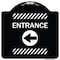 Signmission Entrance Left Arrow Heavy-Gauge Aluminum Architectural Sign, 18" H, BW-1818-23964 A-DES-BW-1818-23964 - alternate 1